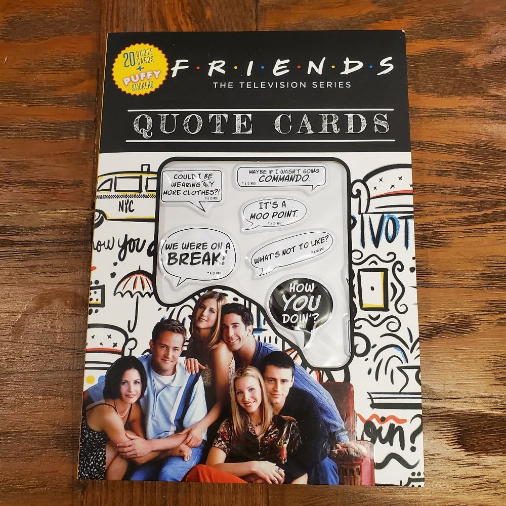 Friends Quote Cards with Stickers New